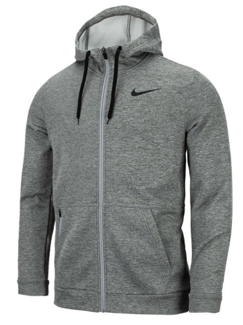 Nike Men’s Heather Gray Full-Zip Hooded Performance Jacket